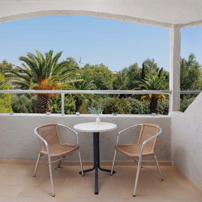 accommodation nafsika balcony chairs and table