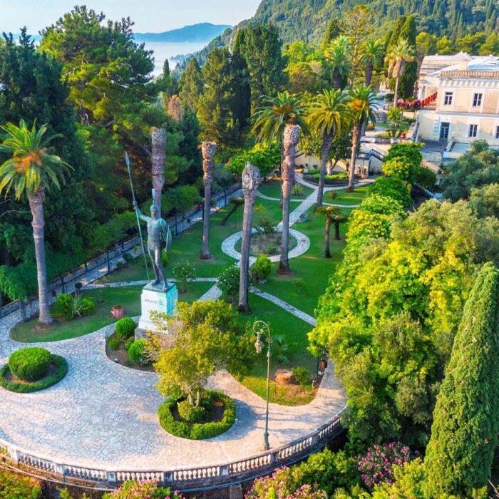 Achillion Palace Aerial View