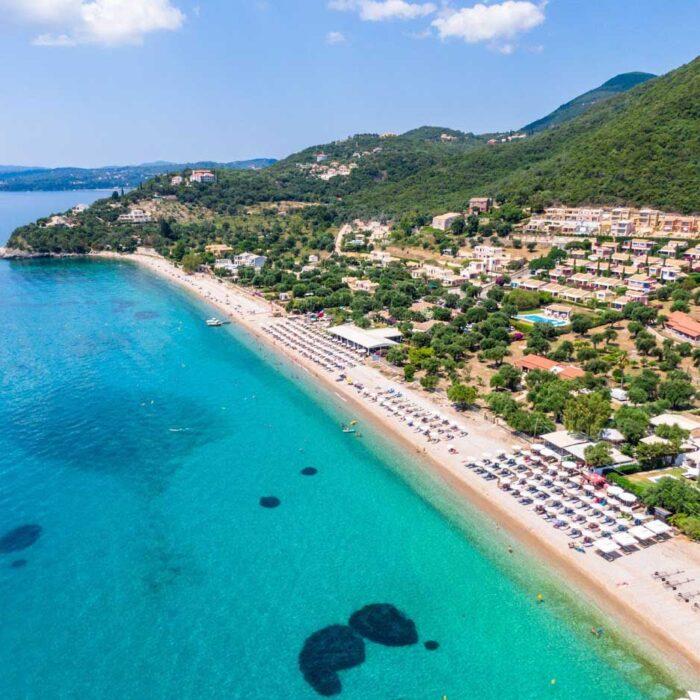 Barbati Beach Aerial 1
