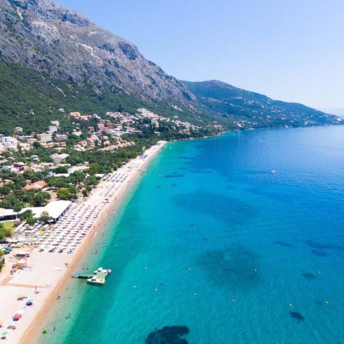Barbati Beach Aerial 2