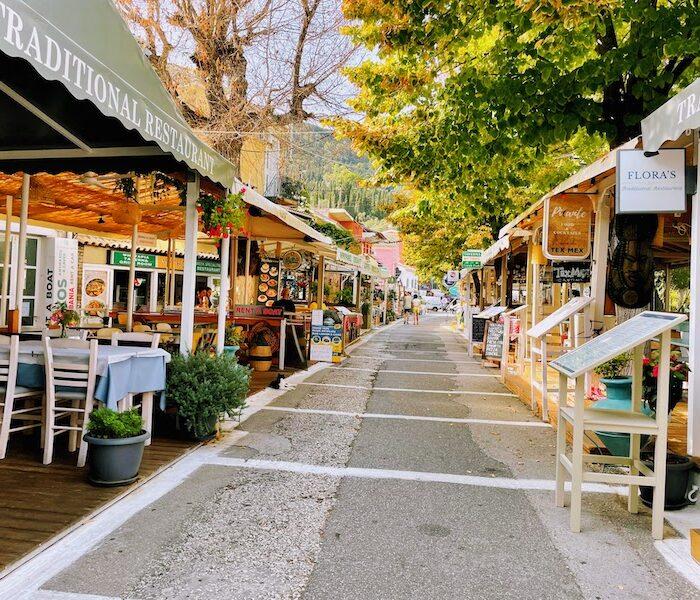 Benitses Corfu Walking in town