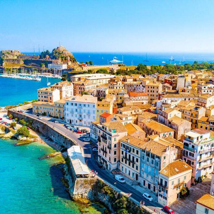 Corfu Old Town Aerial