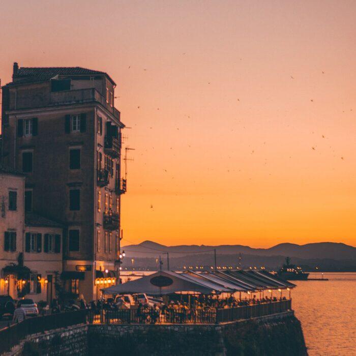 Corfu Old Town Sunset