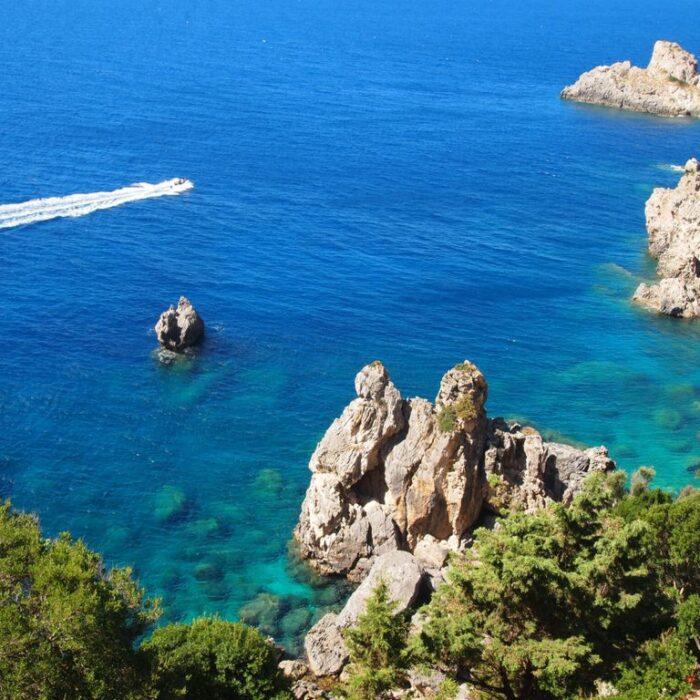 Corfu - Pelekas - Beach above view