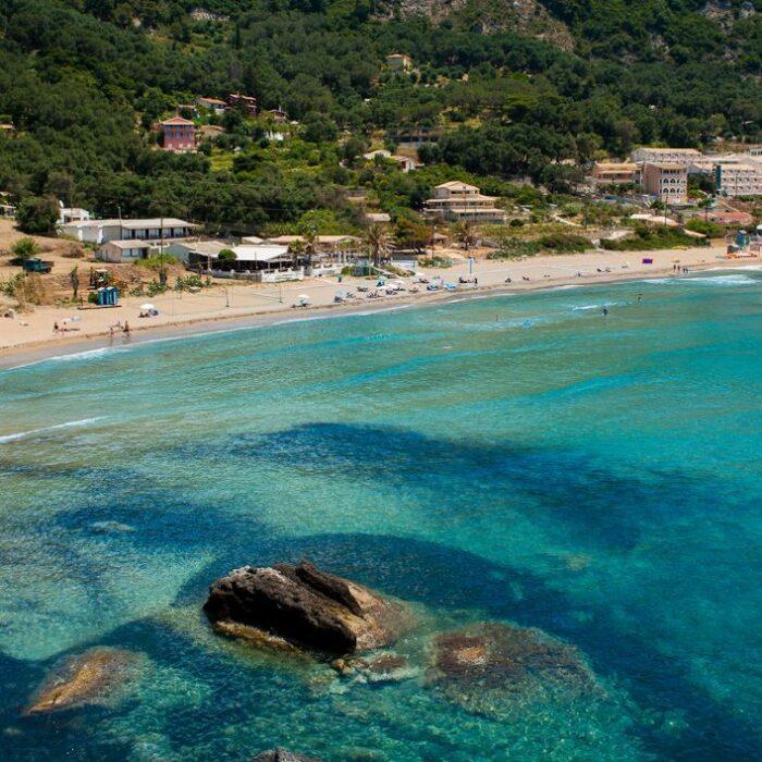 Corfu - Pelekas - Beach above view 3