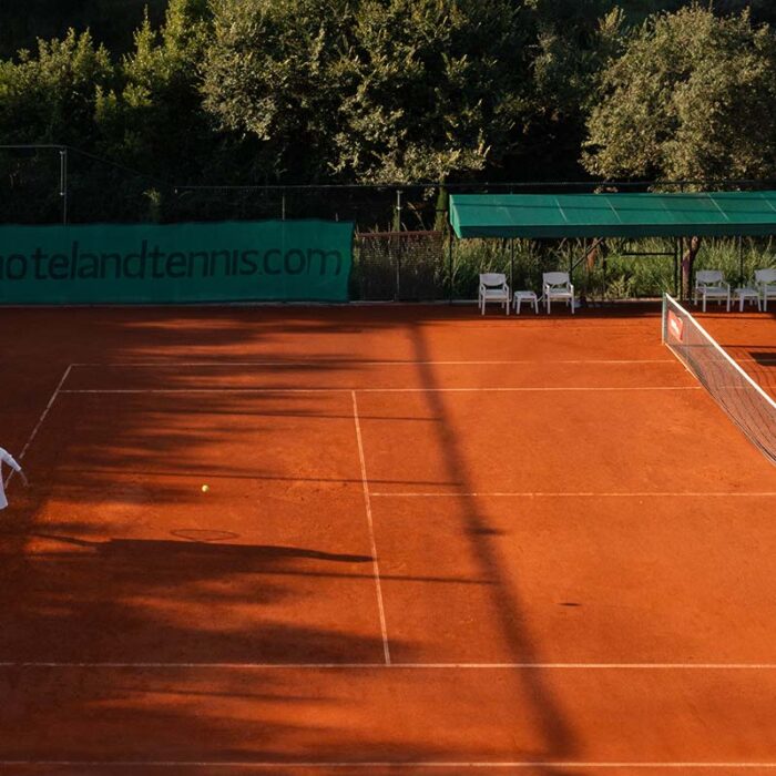 gallery facilities tennis court playing side view